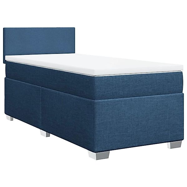 vidaXL Boxspringbett mit Matratze Blau 90x190 cm Stoff2101684 günstig online kaufen