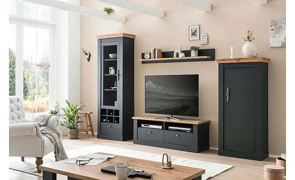 Wohnwand   ¦ grau ¦ Maße (cm): B: 299 H: 45 Kommoden & Sideboards > Wohnwän günstig online kaufen