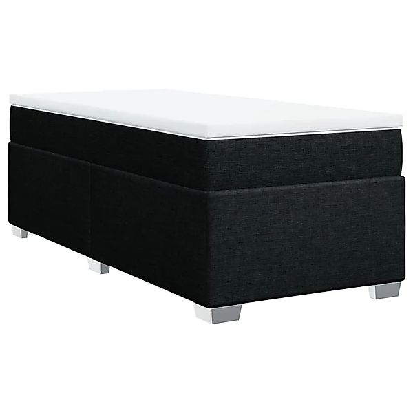 vidaXL Boxspringbett mit Matratze Schwarz 90x190 cm Stoff 3285097 günstig online kaufen