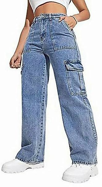ZWY High-waist-Jeans Y2K Cargohose für Damen High Waist Hose mit weitem Bei günstig online kaufen