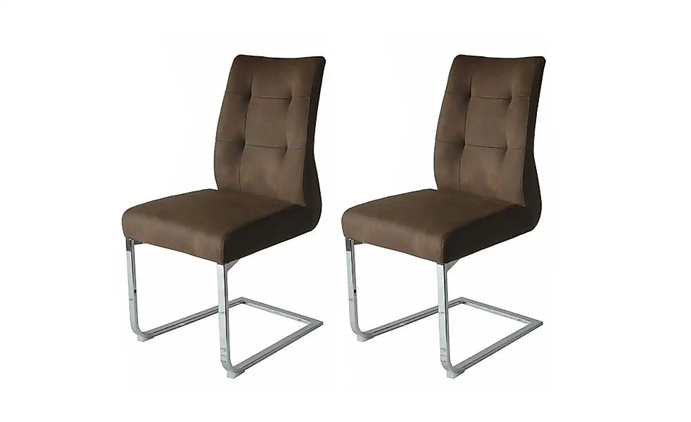 Freischwinger 2er-Set  Marlen ¦ braun ¦ Maße (cm): B: 47 H: 96 Stühle > Sch günstig online kaufen