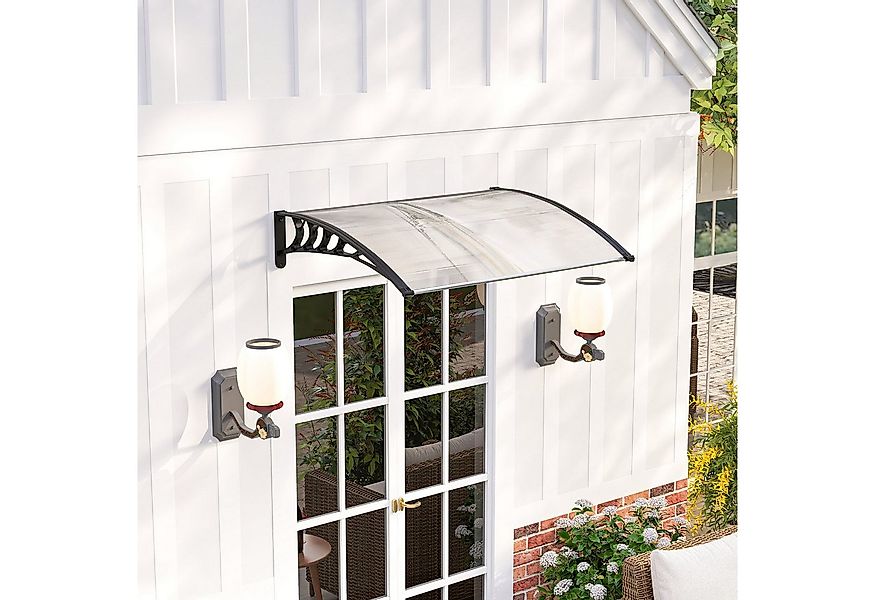 Outsunny Pultvordach Vordach für Haustür Überdachung 89 x 122 cm (Haustürda günstig online kaufen