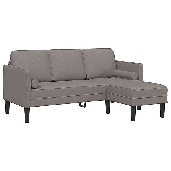 vidaXL Sofa Sofa 3-Sitzer L-Form Taupe 160 cm Stoff, 1 Teile günstig online kaufen