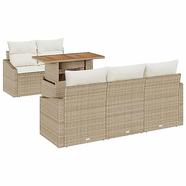 vidaXL Garten Essgruppe mit Kissen Beige und Creme 100 x 55 x 73 cm 3349777 günstig online kaufen