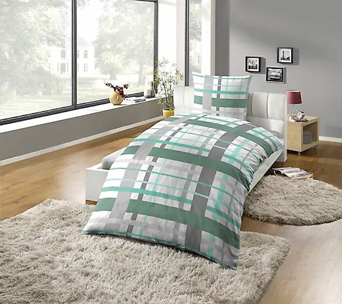 KiNZLER Bettwäsche »Bettwäsche Kuschel-Seersucker "Karo"« 2 Stk. tlg. Langl günstig online kaufen
