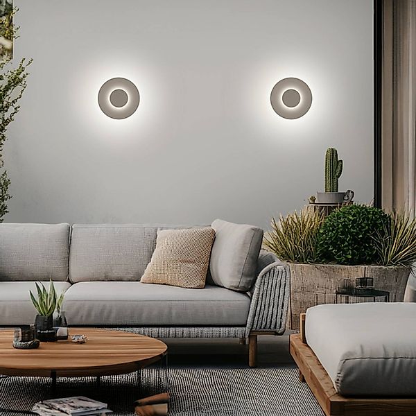 Helestra LED-Außenwandleuchte BUD, dimmbar, hellbraun, IP65 günstig online kaufen