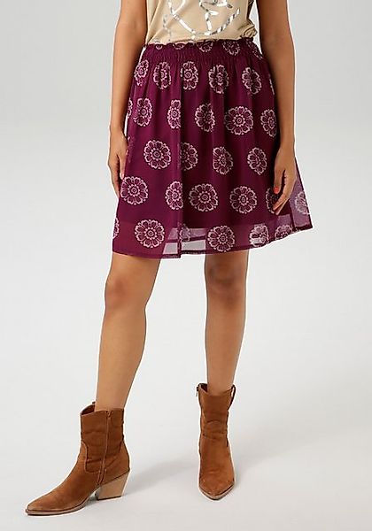 Aniston CASUAL Minirock, mit extravaganten Blütendruck günstig online kaufen