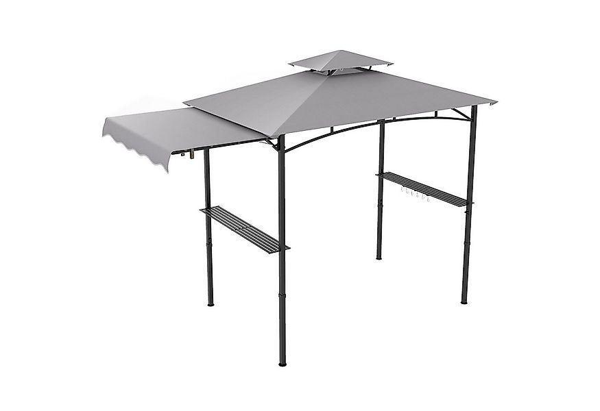 COSTWAY Grillpavillon, 318 x 153 x 250 cm BBQ Pavillon mit Seitenmarkise günstig online kaufen