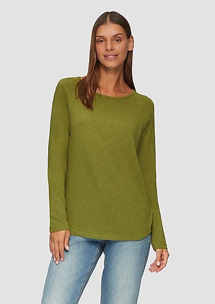 s.Oliver Langarmshirt T-Shirt Langarmshirt mit Flammgarnstruktur günstig online kaufen