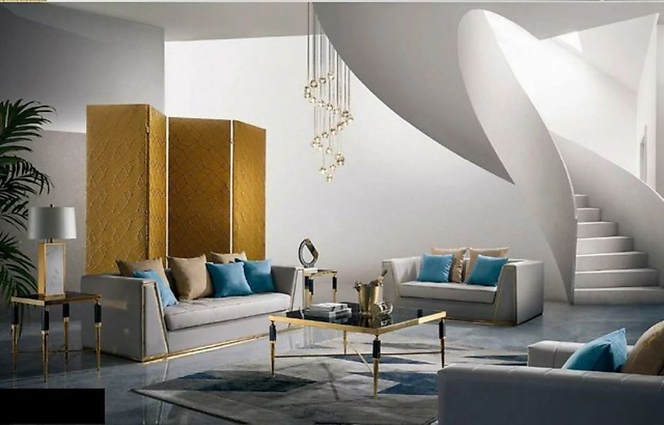 JVmoebel Sofa Graue Sofagarnitur 3+2 Sitzer Neu Set Design Sofas Polster Le günstig online kaufen