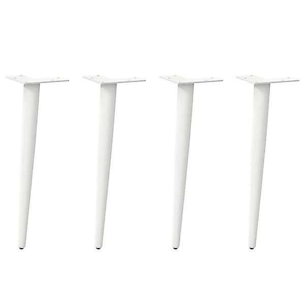 vidaXL Couchtischbeine Konische Form 4 Stk Weiß 30-31 cm Stahl 4012509 günstig online kaufen