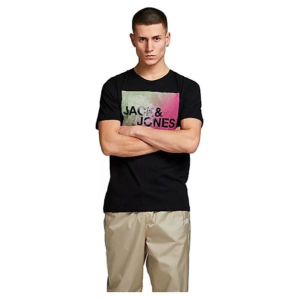 Jack & Jones Raz Kurzärmeliges T-shirt S Black / Slim Fit günstig online kaufen