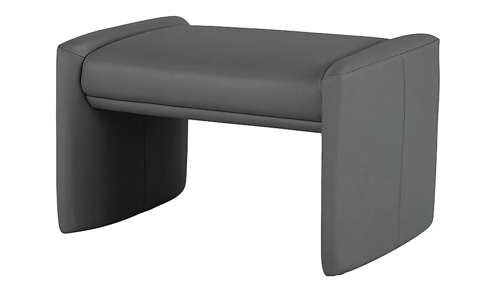 Lederhocker - grau - 71 cm - 42 cm - 51 cm - Polstermöbel > Hocker - Möbel günstig online kaufen