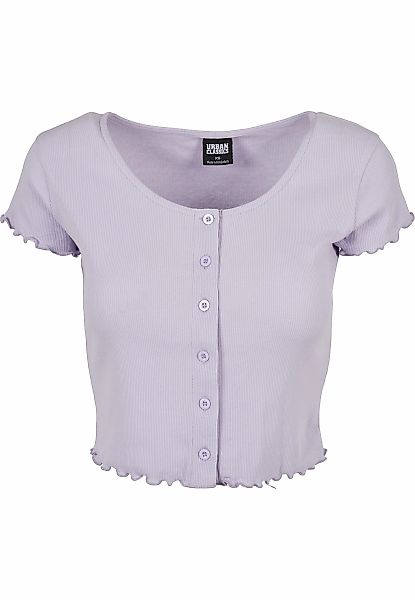 URBAN CLASSICS Kurzarmshirt "Urban Classics Damen Ladies Cropped Button Up günstig online kaufen