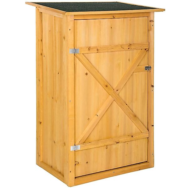 Tectake Gartenschrank Mit Flachdach Taman Aus Imprägniertem Nadelholz Zwei günstig online kaufen