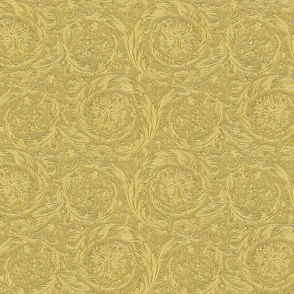 Bricoflor antike Tapete in Gold Edle Goldtapete mit Ornament Im Barock Stil günstig online kaufen