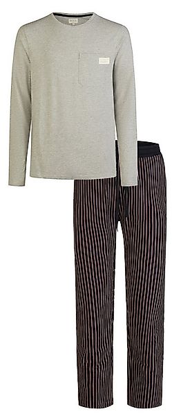 Phil & Co. Schlafanzug Herren Pyjama lang (2 tlg) Baumwolle günstig online kaufen