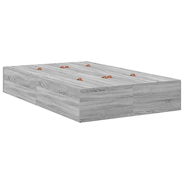 vidaXL Bett Stauraumbett Grau Sonoma 120 günstig online kaufen