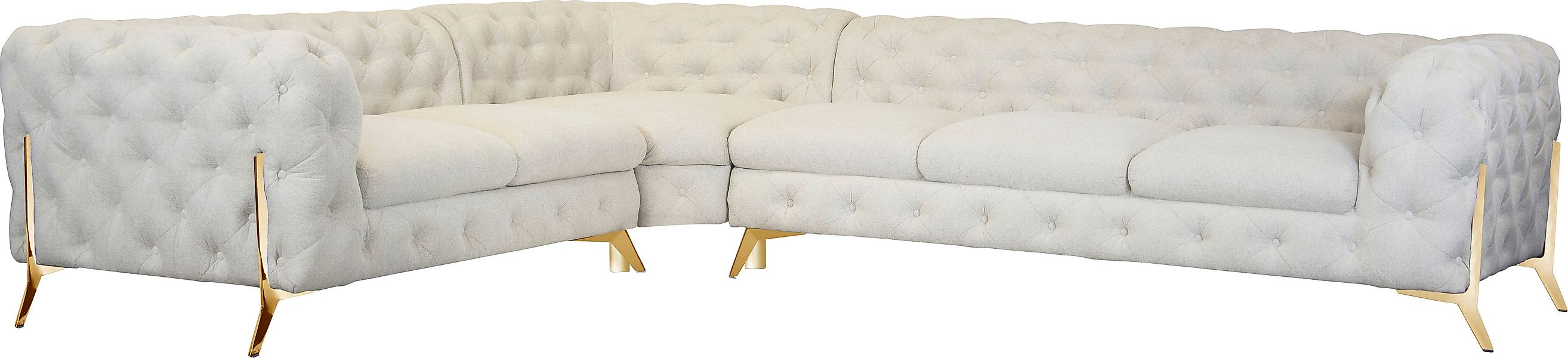 Home affaire Chesterfield-Sofa »Amaury L-Form« großes Ecksofa, Chesterfield günstig online kaufen