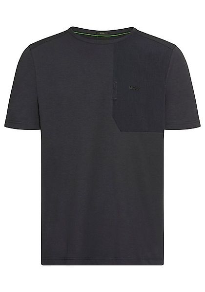 BOSS GREEN T-Shirt Tee PKT Glamping mit Materialmix günstig online kaufen