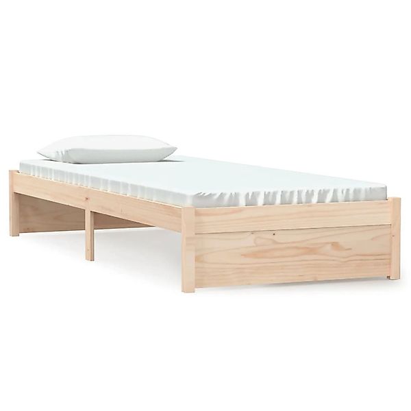vidaXL Bett Massivholzbett ohne Matratze 75x190 günstig online kaufen