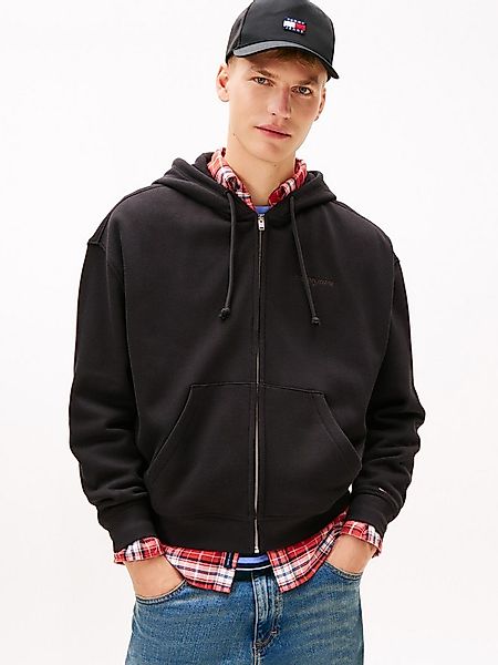 Tommy Jeans Kapuzensweatjacke TJM 90S SCRIPT RIB FLEECE günstig online kaufen