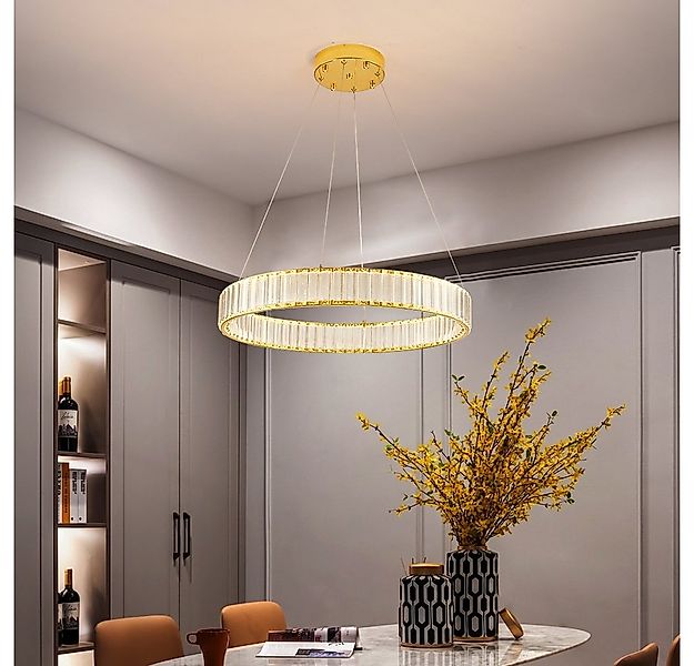 Euroton LED Pendelleuchte LED Pendelleuchte große Kristall Fernbedienung Li günstig online kaufen
