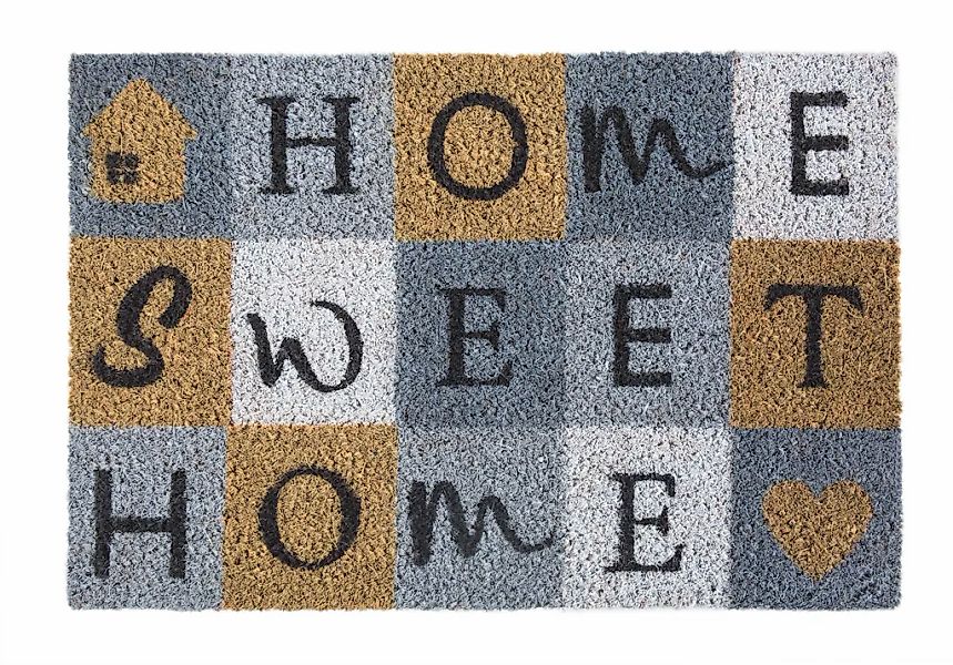 Andiamo Fußmatte "Kokos Home" rechteckig 17 mm Höhe Schmutzfangmatte, mit S günstig online kaufen