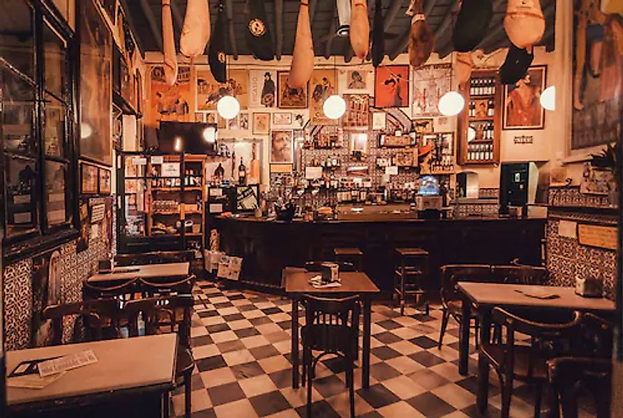 Papermoon Fototapete »Vintage Style Restaurant« günstig online kaufen
