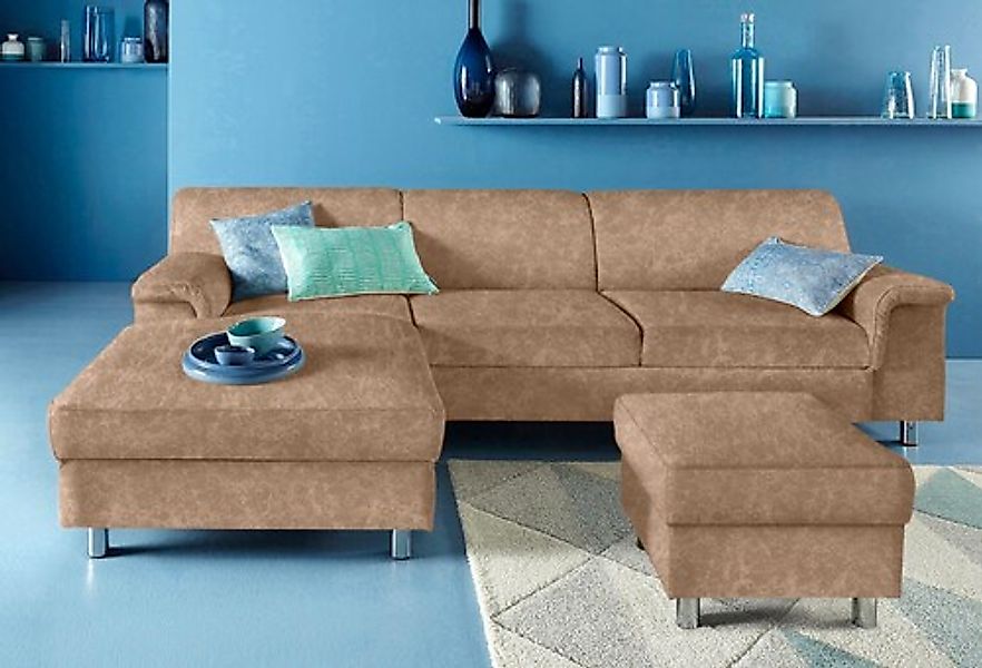INOSIGN Ecksofa »Jamie, modern und elegant, Fußhöhe 9cm, L-Form,«, wahlweis günstig online kaufen