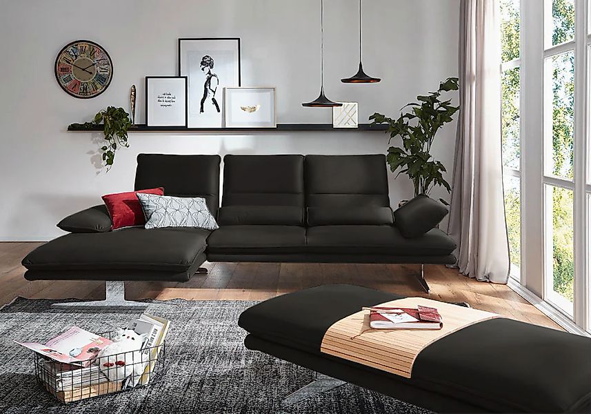 W.SCHILLIG Ecksofa "broadway, Designsofa mit tollem Sitzkomfort, L-Form", S günstig online kaufen