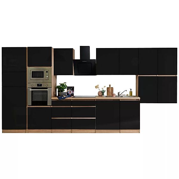 Respekta Küchenblock Premium schwarz hochglänzend B/H/T: ca. 445x220,5x60 c günstig online kaufen