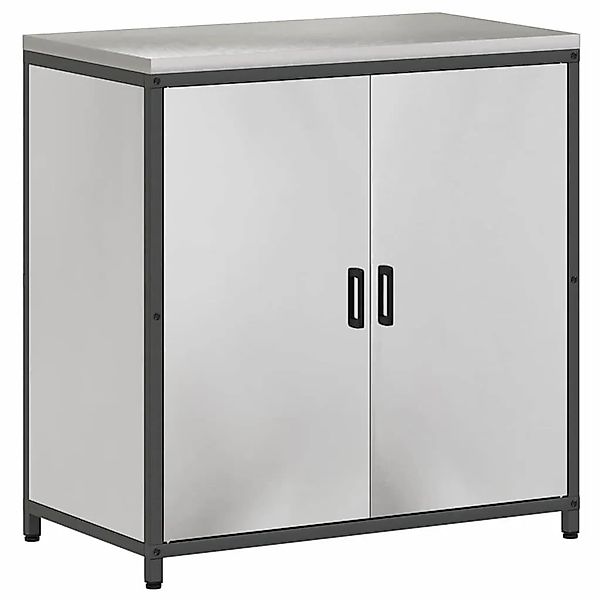vidaXL Küchenaufbewahrung mit Regal Silber 60 x 50 x 92 cm Stahl 874986 günstig online kaufen