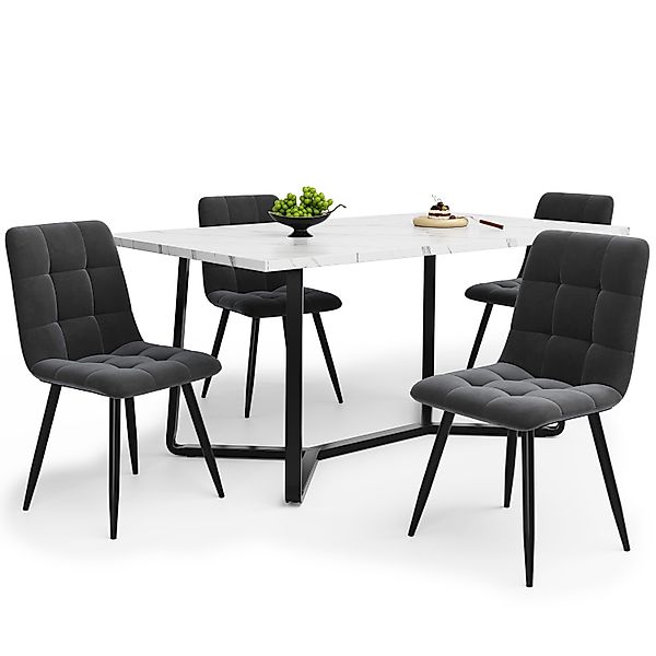 OKWISH Essgruppe Moderner Küchentisch Set,Essgruppe, (Modernes günstig online kaufen