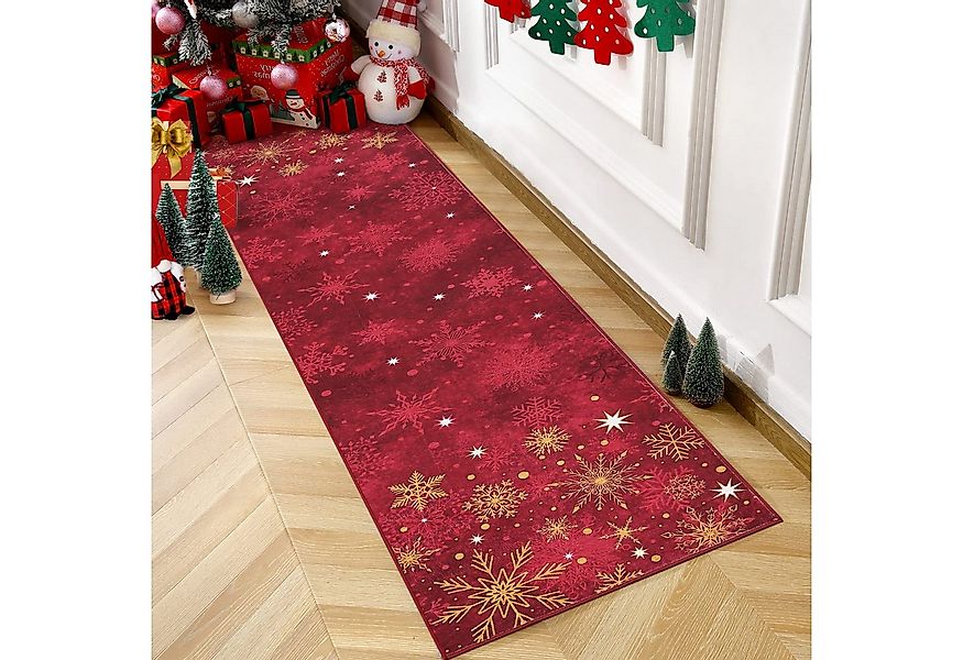 GarveeMore Teppich Weihnachten Waschbar Weihnachtsparty Innen Decor Kurzflo günstig online kaufen