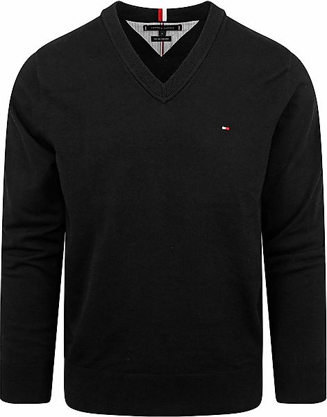 Tommy Hilfiger Pullover V-Ausschnitt Schwarz - Größe XL günstig online kaufen