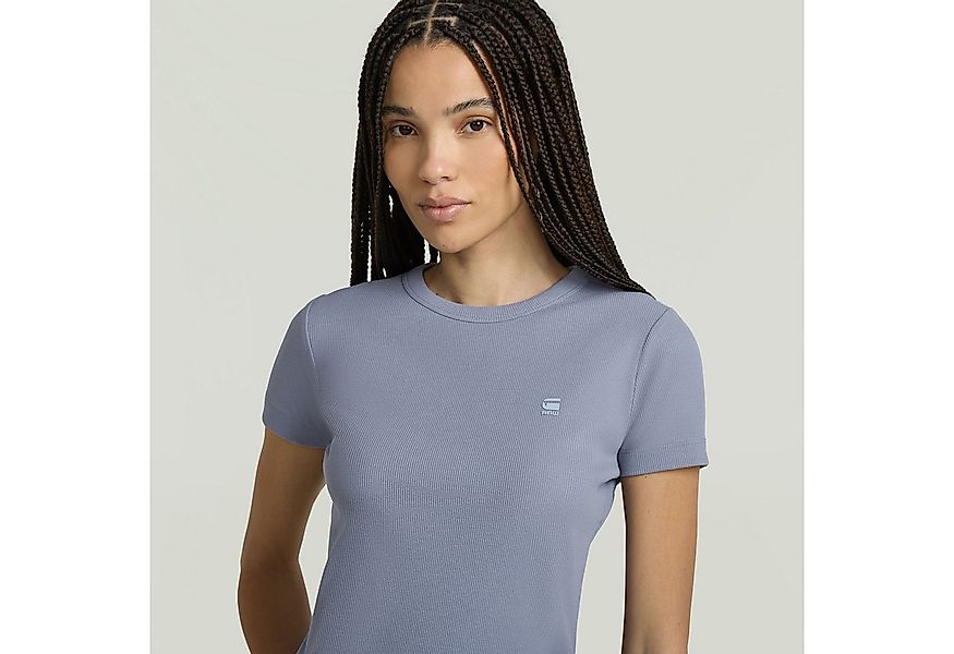 G-STAR T-Shirt Rib Cap Sleeve aus Rippjersey, Slim Fit günstig online kaufen