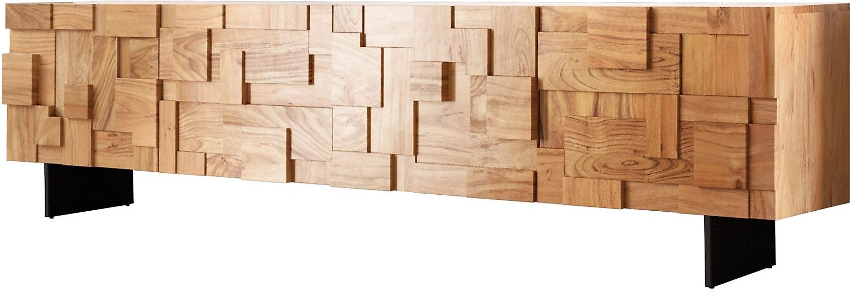 DELIFE Lowboard Puzzle, Akazie Natur 220 günstig online kaufen