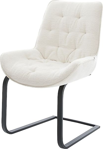 DELIFE Polsterstuhl Taimi-Flex, Freischwinger flach Schwarz günstig online kaufen