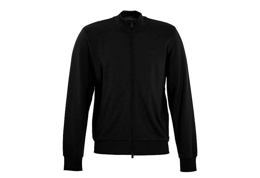 Emporio Armani Sweatjacke Felpa Loungewear mit Ripp-Stehkragen günstig online kaufen