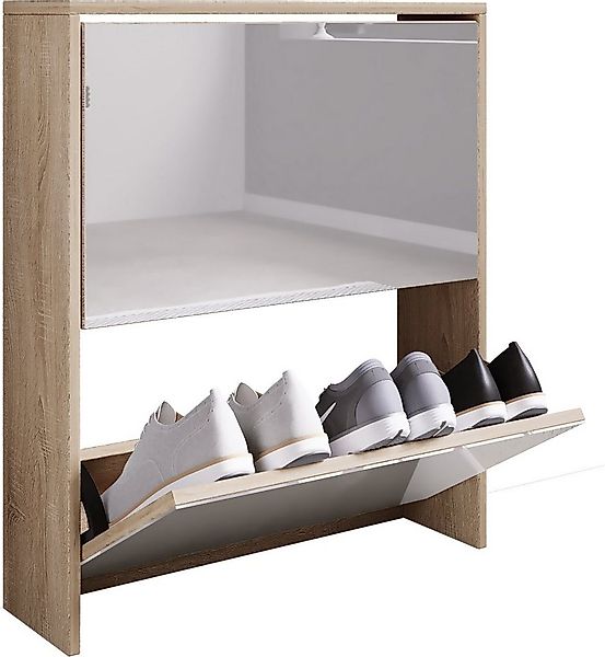 VCM Schuhschrank Holz Schuhschrank Schuhkipper Spiegel Stido L günstig online kaufen