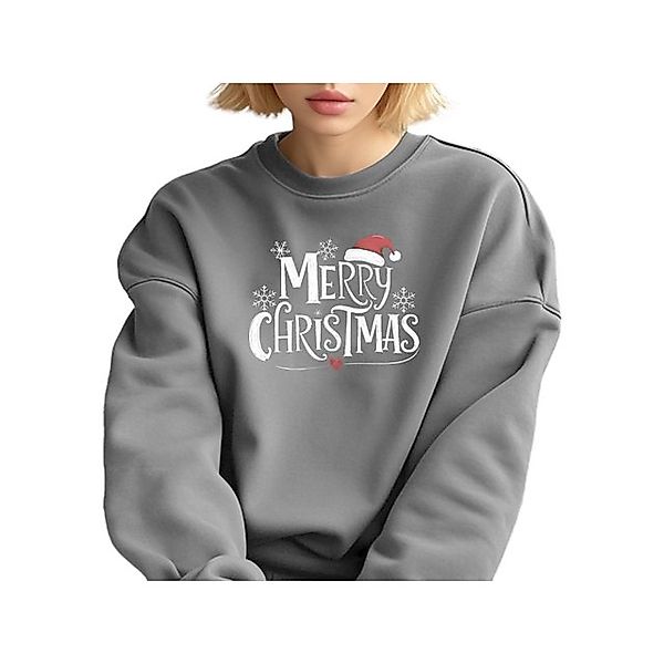 MC Star Sweatshirt Weihnachten Pullover Damen Merry Christmas Weihnachts Sw günstig online kaufen