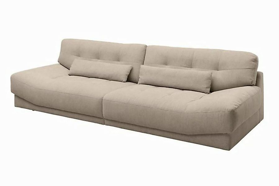 daslagerhaus living Big-Sofa Sofa Tizio 3-Sitzer Stoff champagner günstig online kaufen