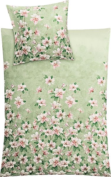 Kleine Wolke Wendebettwäsche "Magnolia" 2 Stk. tlg. mit floralem Print günstig online kaufen