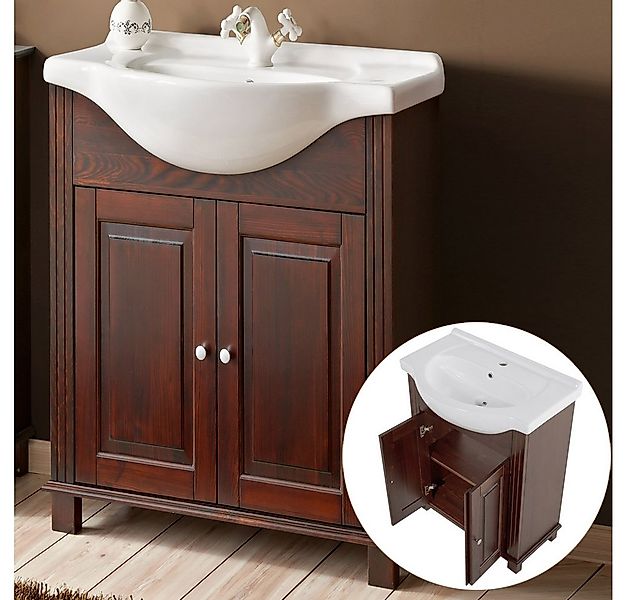 Lomadox Waschtisch AVEIRO-56, braun 65/83/44 cm günstig online kaufen