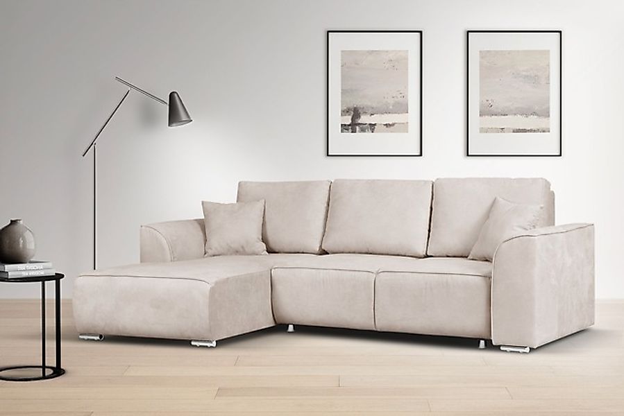 OTTO home Ecksofa »BEATRICE optionale Schlafsofa mit Bettkasten, B/T/H: 265 günstig online kaufen