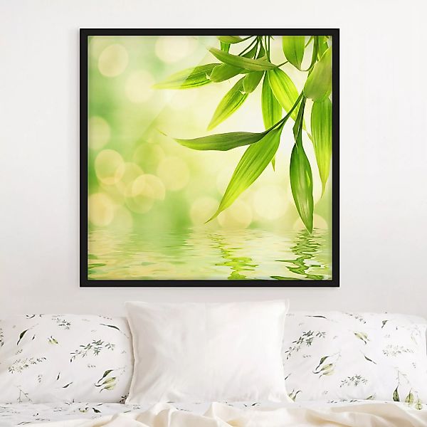 Bild mit Rahmen Blumen - Quadrat Green Ambiance I günstig online kaufen