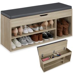 tectake Schuhschrank Schuhbank Natalya mit Sitzpolster günstig online kaufen
