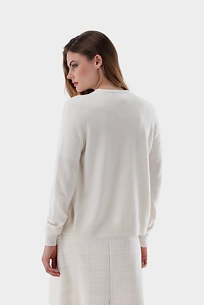 Strickjacke aus Kaschmir mit Rundhalsausschnitt günstig online kaufen