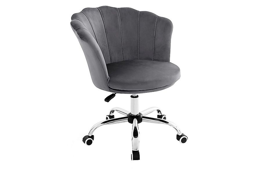 KOMFOTTEU Bürostuhl Drehstuhl höhenverstellbar, mit Rollen & Muschel-Rücken günstig online kaufen